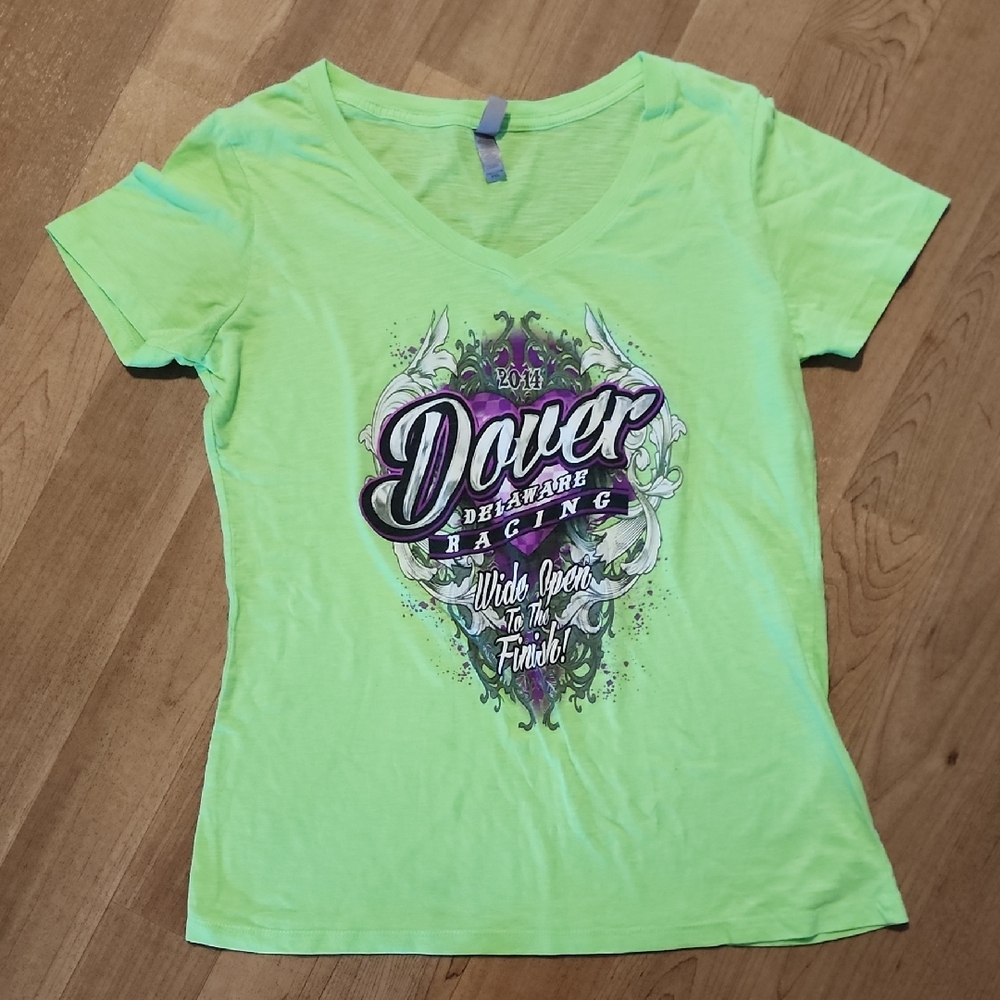 Next Level Apparel Bright Green Dover Speedway Racing Tee